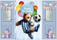 Cute Sports Teddy With Presents Blue Gatefold (TWO)
