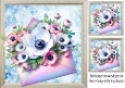 Pretty Envelope With Flowers 8X8 Card Front (TWO)