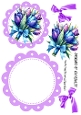 Pretty  Purple  Rocker, With Rainbow Tulips (one)