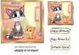 Cute Kittens Cuddling 7x7 (THREE)