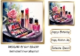 Lovely Ladies Makeup 7x7 Card Front (THREE)