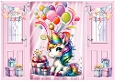 Lovely Gatefold With Balloons Cute Unicorn (ONE)