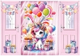 Lovely Gatefold With Balloons Cute Unicorn (TWO)