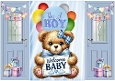 Lovely Gatefold With Blue Balloons For Baby Boy (TWO)