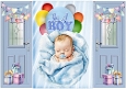 Lovely Gatefold With Blue Balloons For Baby Boy (THREE)