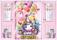 Lovely Gatefold With Balloons Cute Unicorn (FIVE)