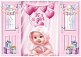 Lovely Gatefold Cute Baby Girl Pink With Blanket