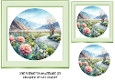Pretty Mountain Scene With River 7x7 Card Front
