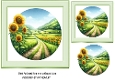 Pretty Yellow Sunflowers In A Meadow 7x7 Card Front
