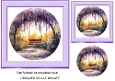 Purple Flower Scene 7x7 Card Front, (ONE)