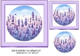 Lovely Shades Of Purple Flowers Scene 7x7 Card Front,
