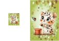 Cute Baby Tiger In A5 Quick Fold Card (TWO)
