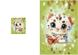 Cute Baby Tiger In A5 Quick Fold Card (THREE)