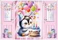 Lovely Birthday/Balloons With Penguin Gatefold (TWO)