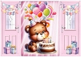 Lovely Birthday/Balloons With Teddy Gatefold (THREE)