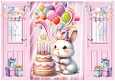 Lovely Birthday/Balloons With Bunny Gatefold (FOUR)