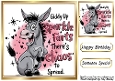 Funny Animal 8X8 Topper With Humour Caption (ONE)