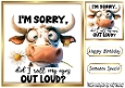 Funny 8X8 Topper With Humour Caption (TEN)
