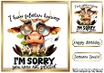 Funny 8X8 Topper With Humour Caption (ELEVEN)