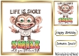 Funny 8X8 Topper With Humour Caption (FOURTEEN)
