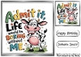 Funny 8X8 Topper With Humour Caption (SILVER TWO)