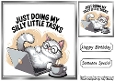 Funny 8X8 Topper With Humour Caption (SILVER TEN)