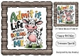 Funny 8X8 Topper With Humour Caption (WOOD SIX)