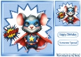 Super Animal In Funky Blue 8X8 Frame (ONE)