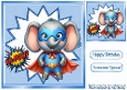 Super Animal In Funky Blue 8X8 Frame (TWO)