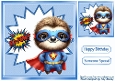 Super Animal In Funky Blue 8X8 Frame (FOUR)