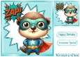 Super Animal In Funky Turq 8X8 Frame (FIVE)