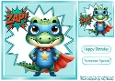 Super Animal In Funky Turq 8X8 Frame (SEVEN)