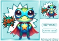 Super Animal In Funky Turq 8X8 Frame (EIGHT