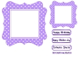Purple Wavy Polkadot 7X7 Card Front/Toppers