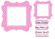 Pink Wavy Polkadot 7X7 Card Front/Toppers