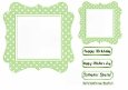 Green Wavy Polkadot 7X7 Card Front/Toppers