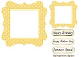 Gold Wavy Polkadot 7X7 Card Front/Toppers