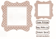Brown Wavy Polkadot 7X7 Card Front/Toppers