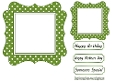 Dark Green Wavy Polkadot 7X7 Card Front/Toppers