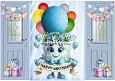 Blue Gatefold With Balloons & Whimsical Face Cake (FIVE)