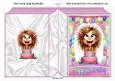 Folded Book Birthday Card With Balloons, And Quirky Girl (one)