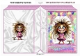 Folded Book Birthday Card With Balloons, And Quirky Girl (THREE)
