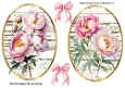 2 Lovely Toppers of Pink Peonies With Bows (SET TWO)
