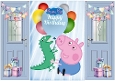 Blue Gatefold With Balloons & Peppa Pig (FOUR)