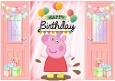 Peach Gatefold With Balloons & Peppa Pig (EIGHT)