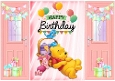 Peach Gatefold With Pooh Bear & Piglet (TWO)