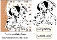 Cute Dalmations, With Paw Prints Topper 7x7