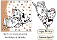 Cute Dalmations, With Paw Prints Topper 7x7 (TWO)