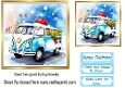 Lovely Santa In A VW Camper 7X7 Topper (TWO)