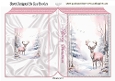 Pink Woodland With Deers A5 Folded Book (TWO)